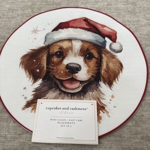Cupcakes and Cashmere Christmas Dog Placemats - Set Of 4
